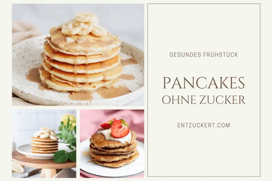 Frühstücksidee: Pancakes ohne Zucker können ein sehr gesundes Frühstück sein.