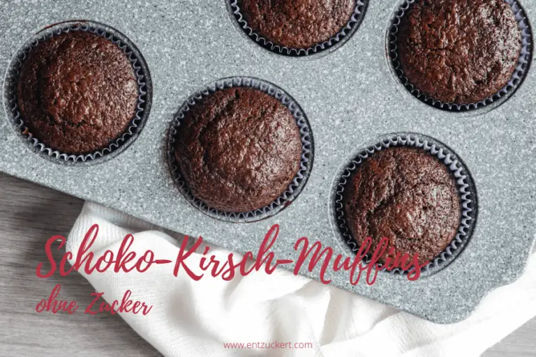 SchokoKirschMuffins ohne Zucker Saftig & Gesund Entzuckert