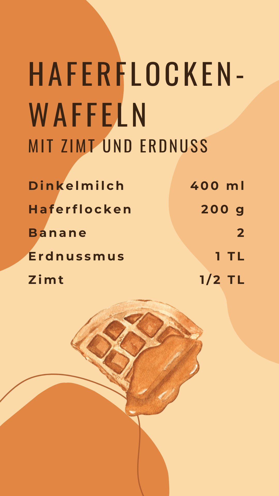 Haferflocken-Waffeln: Vegane Waffeln mit Haferflocken | Entzuckert