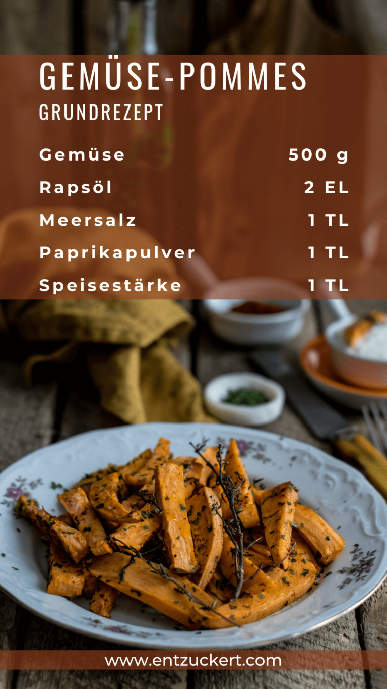 Gemüse Pommes Rezept: Gesund, vegan & lecker | Entzuckert