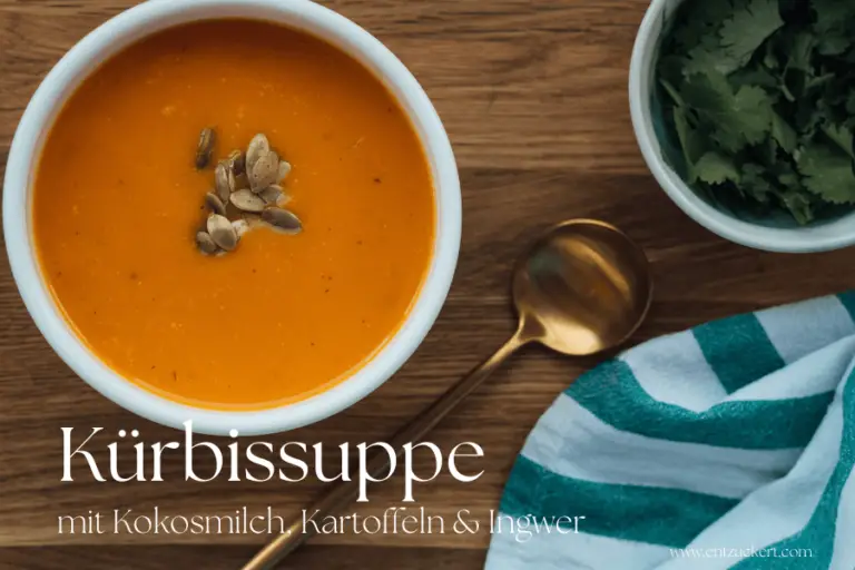 Kürbissuppe: Rezept für vegane Kürbiscremesuppe | Entzuckert